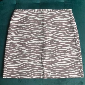 Loft skirt, HTF, NW/OT, mini skirt, zebra, brown and cream stripes, 4P